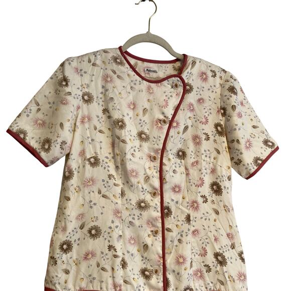 Vintage White Purple Floral Drop Waist Knee Length Kimono Silk Dress Size Medium - Picture 6 of 16